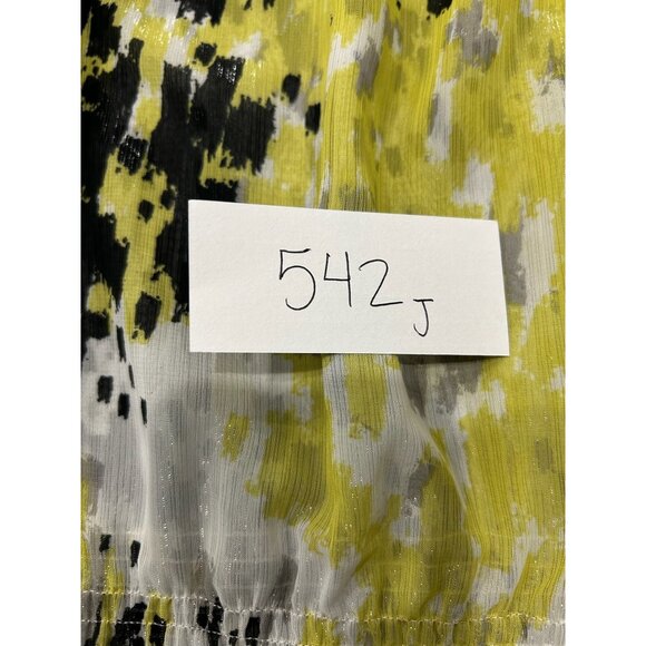 Multicolor Sheer Blouse With Elastic Hem & 3/4 Sleeves By The Limited Size XL - Picture 10 of 11